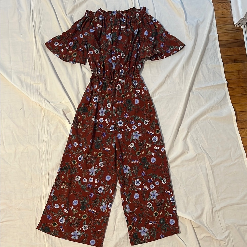 Floral Off-Shoulder Jumpsuit